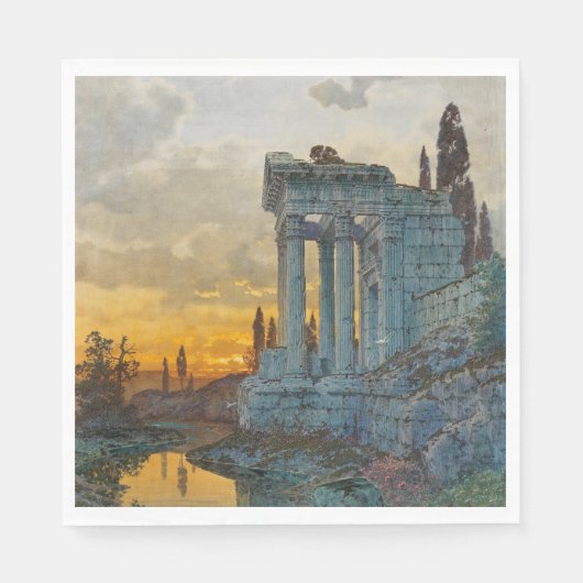 古代ローマ遺跡のある南イタリアの見解 スタンダードランチョンナプキン (正面)