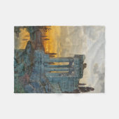 古代ローマ遺跡のある南イタリアの見解 フリースブランケット (正面(横))