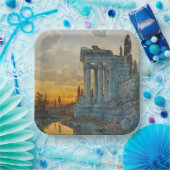 古代ローマ遺跡のある南イタリアの見解 ペーパープレート (パーティー)