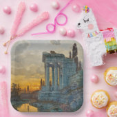 古代ローマ遺跡のある南イタリアの見解 ペーパープレート (パーティー)