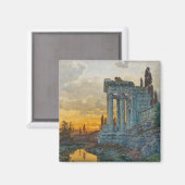 古代ローマ遺跡のある南イタリアの見解 マグネット (正面/裏面)