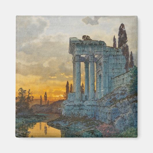 古代ローマ遺跡のある南イタリアの見解 マグネット (正面)