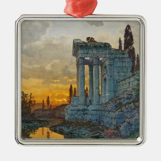 古代ローマ遺跡のある南イタリアの見解 メタルオーナメント (正面)