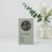 古代ローマ青銅メダリオンモノグラムグレー 名刺 (スタンド正面)