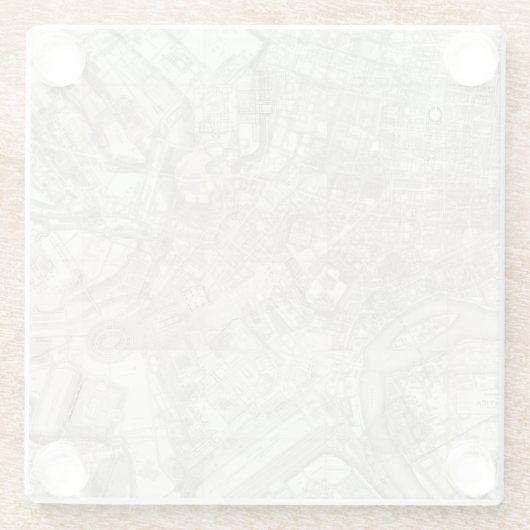 古代ローマ、イタリアの地形図 ガラスコースター (裏面)