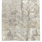 古代ローマ、イタリアの地形図 シャワーカーテン (正面)