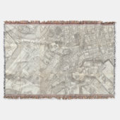 古代ローマ、イタリアの地形図 スローブランケット (正面)