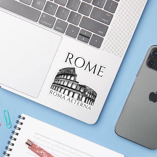 古代ローマ・コロッセオ、歴史的ローマ旅行 シール (ノートパソコンとiPhone)
