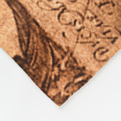 古代ワールドトラベラーマップ&コンパスバラ フリースブランケット (角)