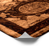 古代ワールドトラベラーマップ&コンパスバラ ポスター (角)