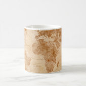 古代ヴィンテージの世界地図図世界図  コーヒーマグカップ (中央)