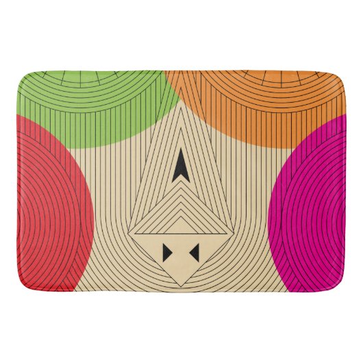 古代三角形 バスマット (正面)