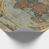 古代世界のヴィンテージの地図作成の古い地図 ラッピングペーパー (角)