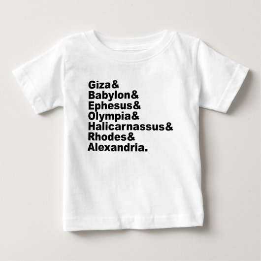 古代世界の七不思議 ベビーTシャツ (正面)