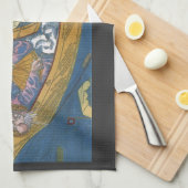 古代世界地図 クレウディアス・プトレマイオス 1507 キッチンタオル (四つ折り)