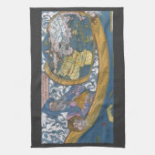 古代世界地図 クレウディアス・プトレマイオス 1507 キッチンタオル (縦)
