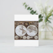 古代世界地図 ポストカード (スタンド正面)