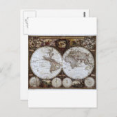古代世界地図 ポストカード (正面/裏面)