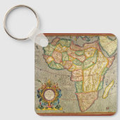 古代世界 ゲラルドゥス・メルカトルによるアフリカの古地図 キーホルダー (正面)