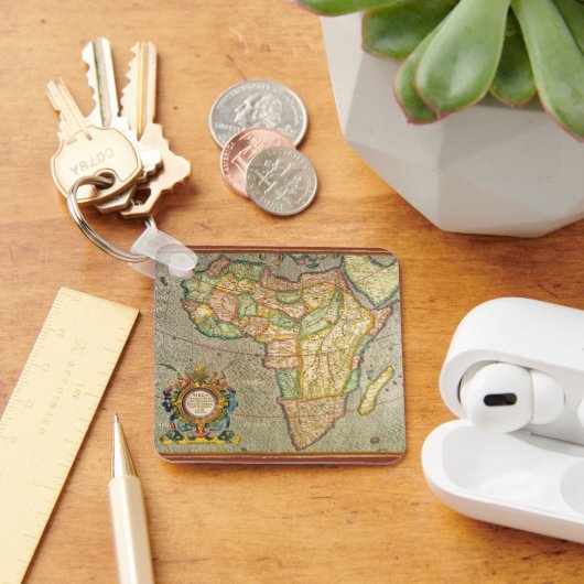 古代世界 ゲラルドゥス・メルカトルによるアフリカの古地図 キーホルダー (デスク)