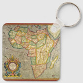 古代世界 ゲラルドゥス・メルカトルによるアフリカの古地図 キーホルダー (裏面)