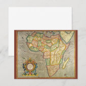 古代世界 ゲラルドゥス・メルカトルによるアフリカの古地図 招待状 (正面/裏面)