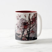 古代中国のな絵画の茶またはコーヒー・マグ ツートーンマグカップ (正面右)