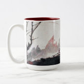 古代中国のな絵画の茶またはコーヒー・マグ ツートーンマグカップ (左)