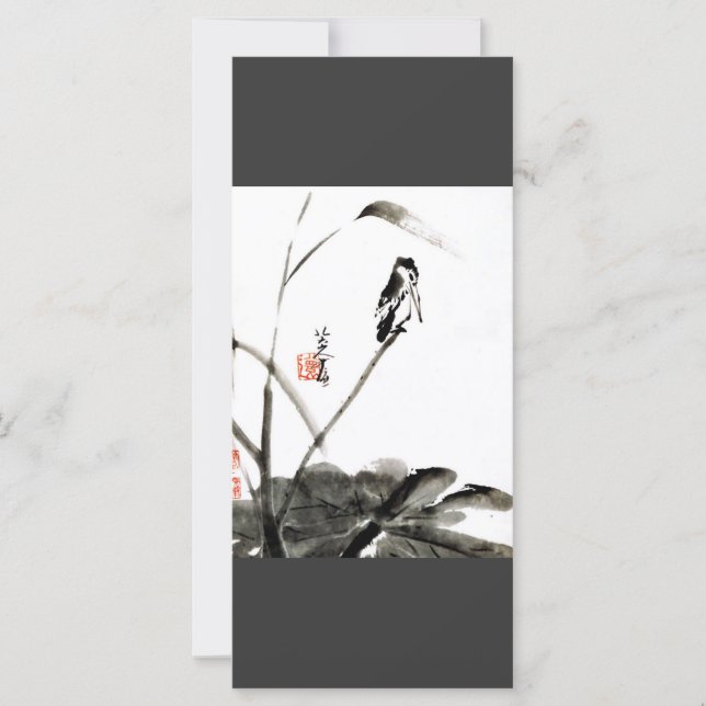 古代中国のの水絵画色の大きなブックマーク (正面)