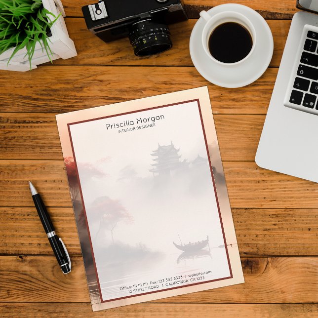 古代中国のの絵画スタイル レターヘッド (クリエイターアップロード済み)