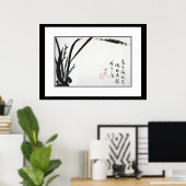 古代中国のの絵画蘭 ポスター (ホームオフィス)