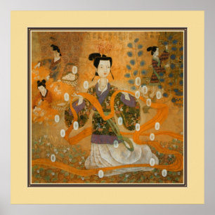 古代中国のの絵画、女性 ポスター