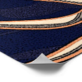 古代中国のスタイル美しい花びら ポスター (角)