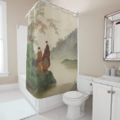 古代中国の川 シャワーカーテン (インサイチュ)