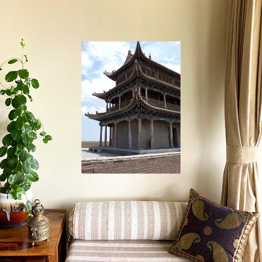 古代中国の建物 ポスター
