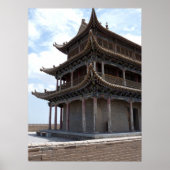 古代中国の建物 ポスター (正面)