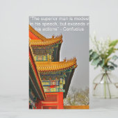 古代中国の建築孔子の引用ギフト 便箋 (スタンド正面)