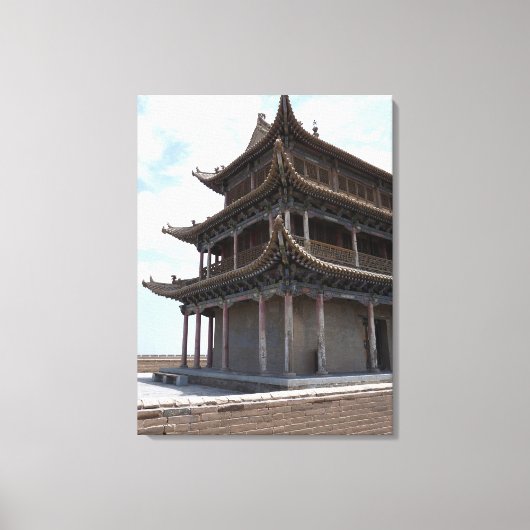 古代中国の建築 キャンバスプリント (正面)