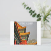 古代中国の建築 孔子の引用 ギフト ポストカード (スタンド正面)
