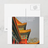 古代中国の建築 孔子の引用 ギフト ポストカード (正面/裏面)