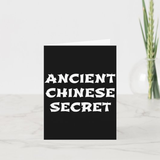 古代中国の秘密面白ハロウィンソース カード (正面)