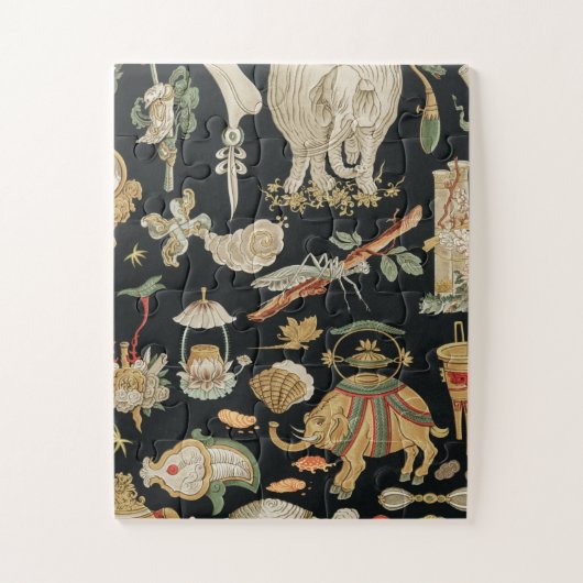古代中国の美術パズル(11 x 14") ジグソーパズル (縦)