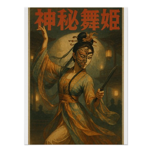 古代中国の謎の女性ダンサー ポスター (正面)