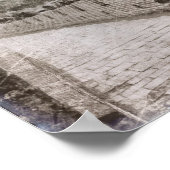 古代中国素晴らし壁の防衛風景の古い ポスター (角)