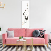 古代中国絵画ズバイスーチーBaishi – クレーン キャンバスプリント (インサイチュ (リビング))