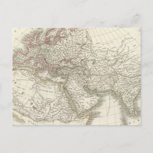 古代人に知られている世界の地図 ポストカード (正面)
