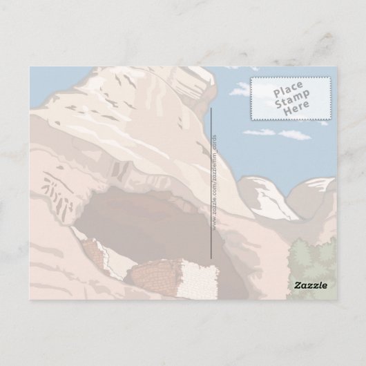 古代人の峡谷 ポストカード (裏面)