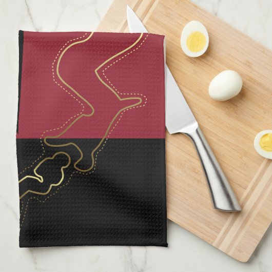 古代人 – 部族の芸術 キッチンタオル (四つ折り)