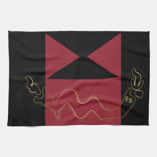 古代人 – 部族の芸術 キッチンタオル (横)