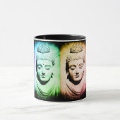 古代仏-茶/多色のコーヒーマグ マグカップ (中央)